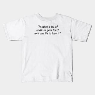 PUSH YOUR LUCK: Witt Lowry Quote Kids T-Shirt